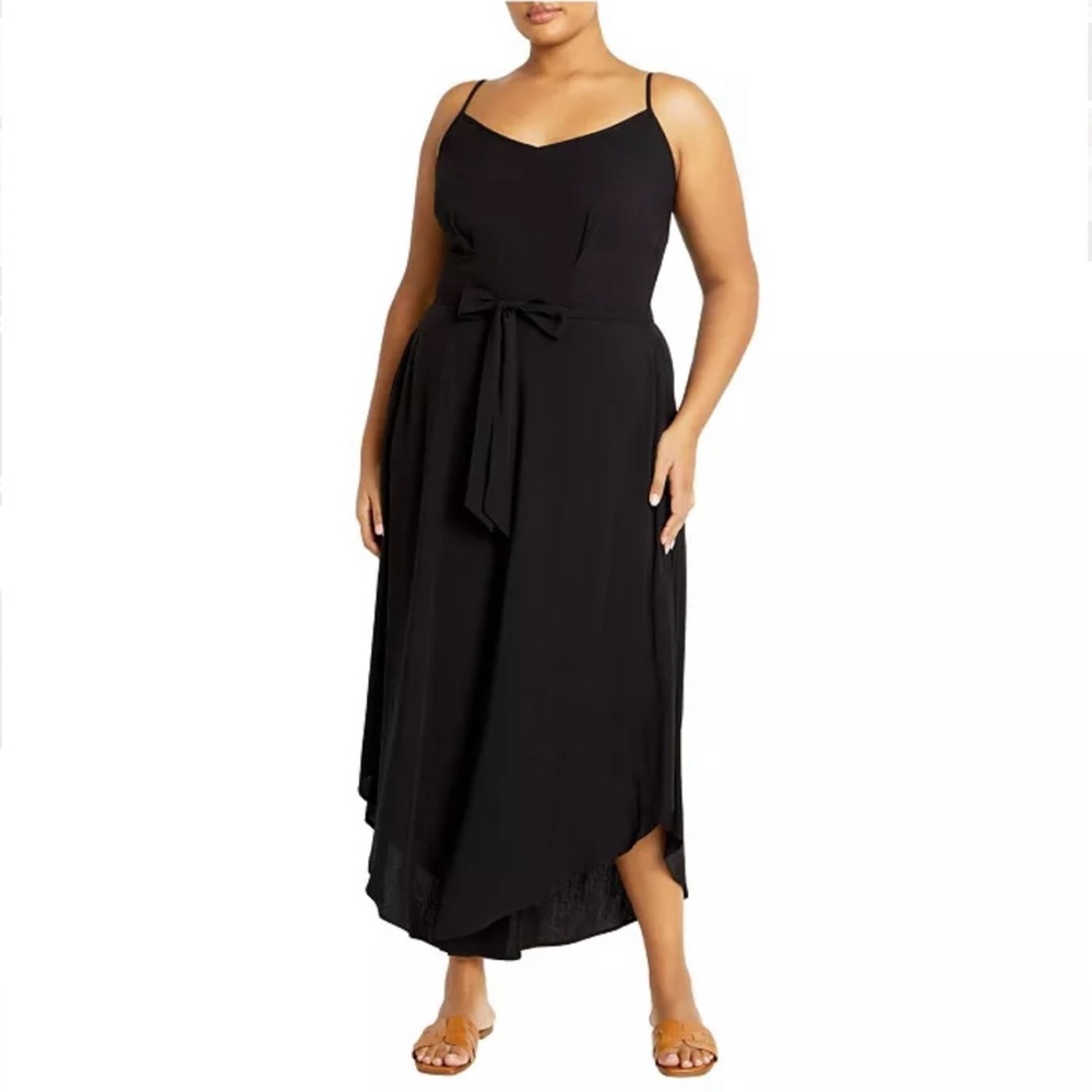 City Chic Sara Jumpsuit - Elegant Black Jumpsuit